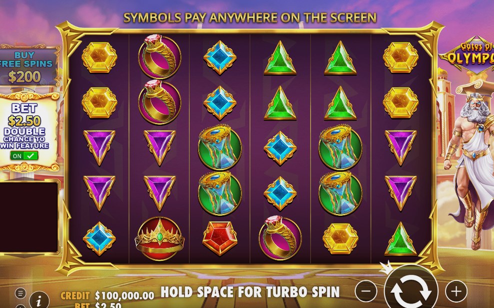 Grundspelet med Multiplier-orbs som landar på ett tumble-steg
